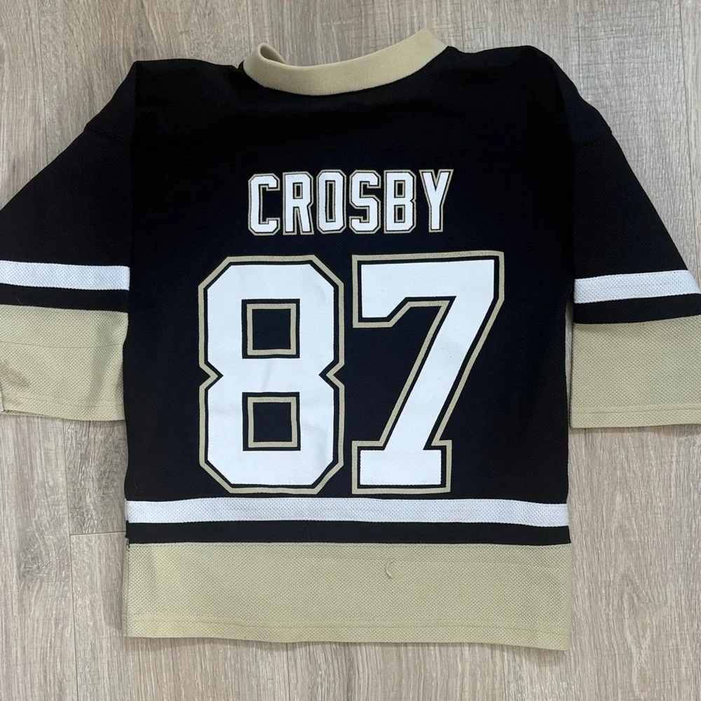 Pittsburgh Penguins Kids Black & Gold Hockey Jersey - Captain C Patch